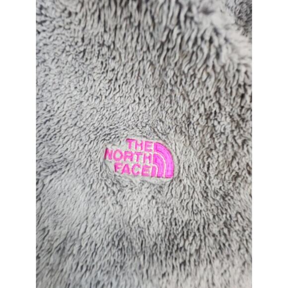 The North Face womens sz Med. fleece jacket full zip gray pink zip pockets - Picture 8 of 13